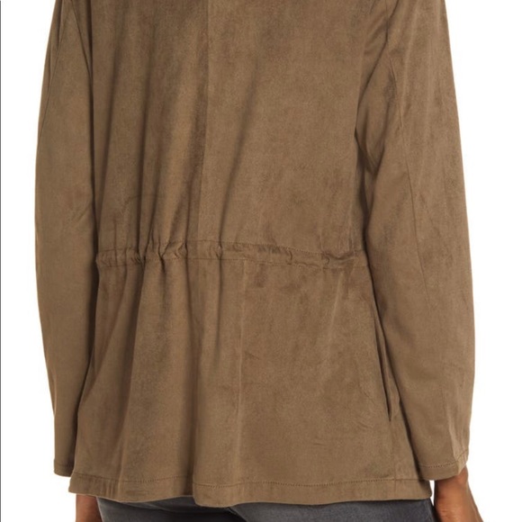 Blank NYC Draped Faux Suede Cinch-Waist Jacket - Picture 5 of 9